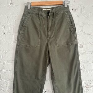 Madewell Olive Green Boot Cut Pants